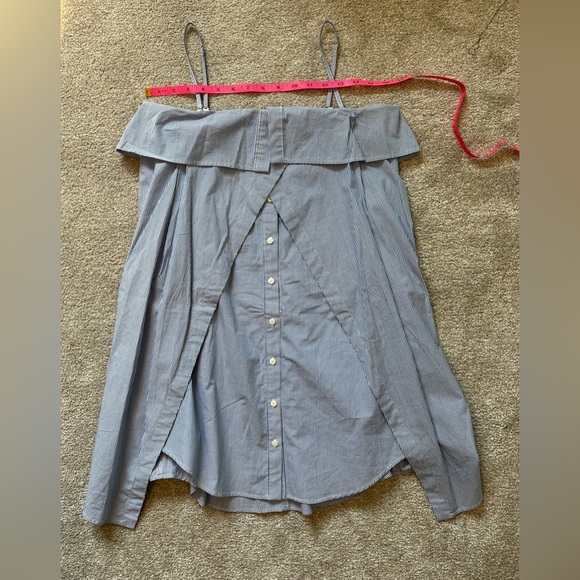 Fun Dolce Vita faux buttoned shirt dress- strapless or w/ removable straps - Picture 3 of 5